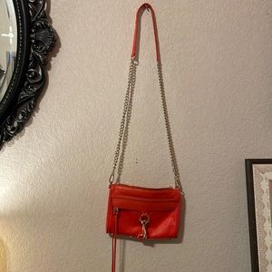 Rebecca Minkoff Mini Mac-orange crossbody purse